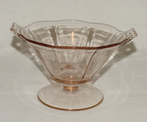 PERFECT Vintage Elegant Pink Depression Glass Footed Mayo Bowl!!