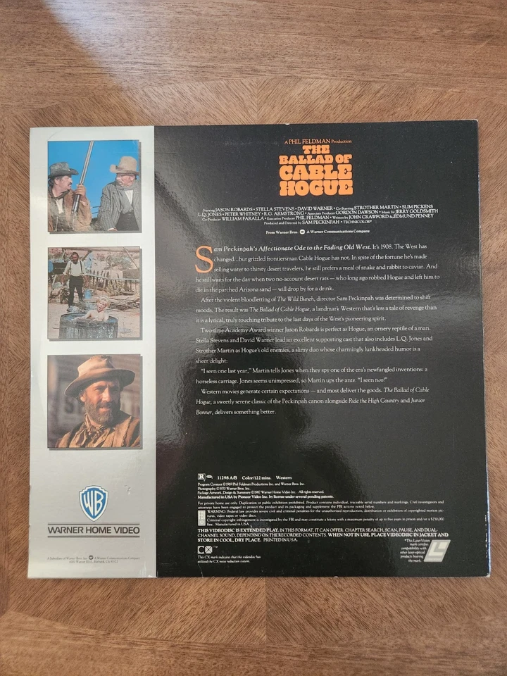 "The Ballad of Cable Hogue" Laserdisc LD Extended Play - Image 4 of 4