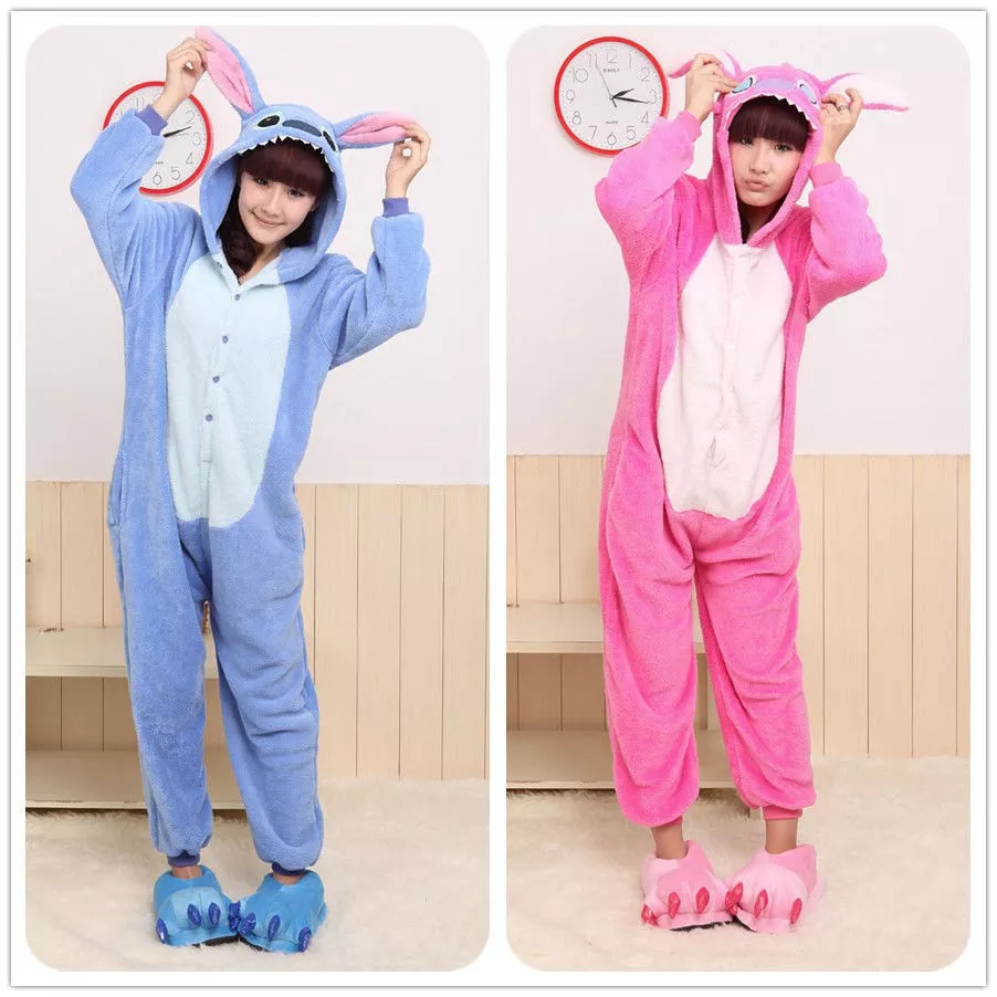 Hiver Pyjama Femme Homme Adulte Animé Cosplay Bleu Stitch Kigurumi-Rose  Rose - Cdiscount Prêt-à-Porter