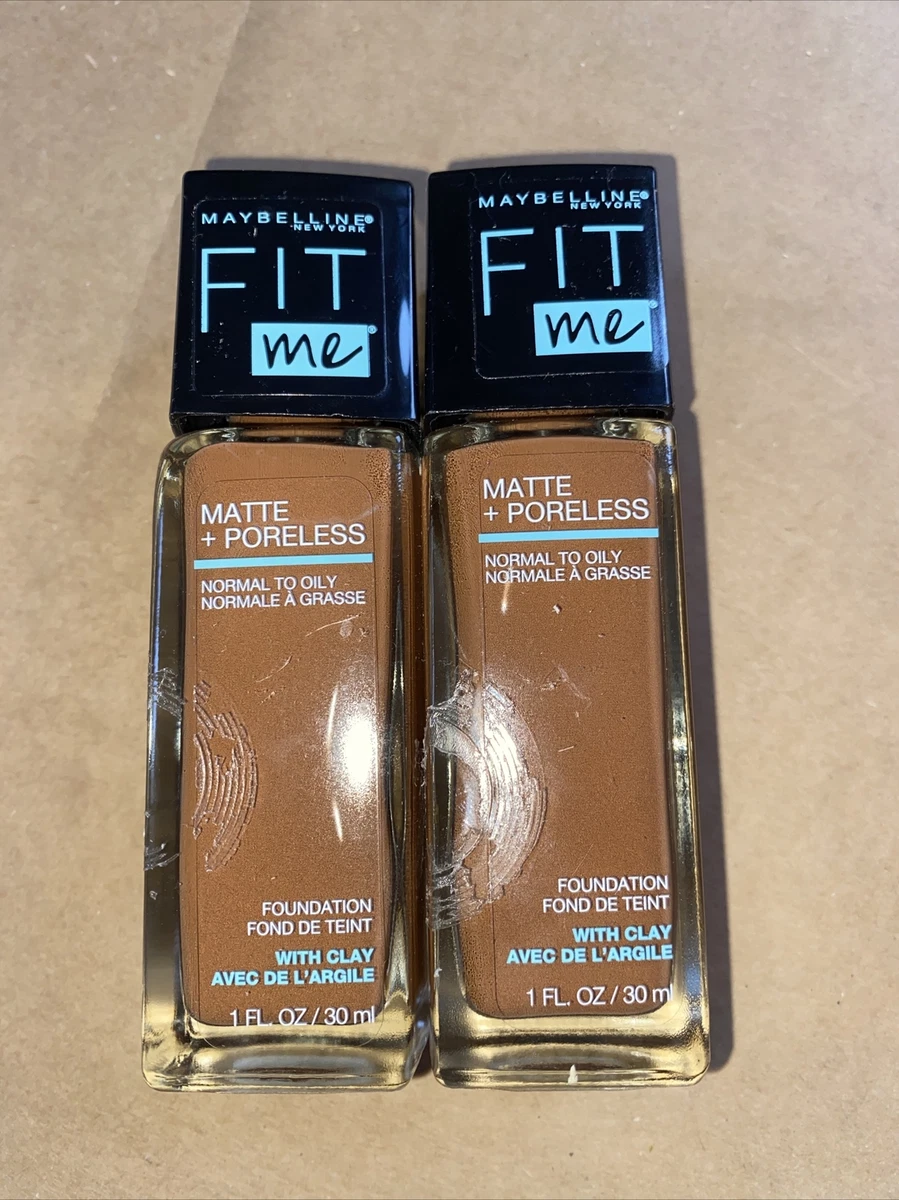 2 X Maybelline Fit Me Matte Poreless Foundation Deep Shades With
