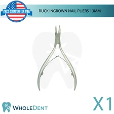 Ruck Ingrown Nail Pliers 13mm Corner Nipper Stainless Steel Long & Slim Cutting