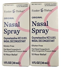 F&T Nasal Decongestant Spray Oxymetazoline .05% 12Hr 30ml ( 2 pack ) ^^ Squeeze