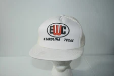 Vintage EWC N. Carolina Texas White Mesh Foam Snapback Trucker Hat Cap