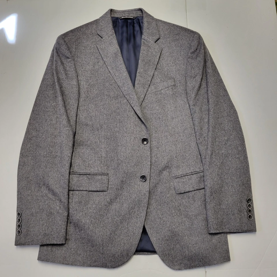 Nuevo sin etiquetas Blazer SAKS 5TH AVE 100% CACHEMIR Para hombres 40 Abrigo Deportivo Gris Fratelli ITALIA Foto 2 de 4