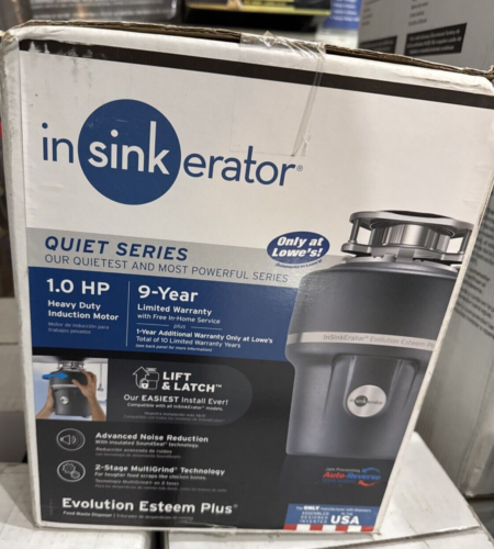 InSinkErator Evolution Esteem Plus 1HP Food Waste Garbage Disposer Disposal New