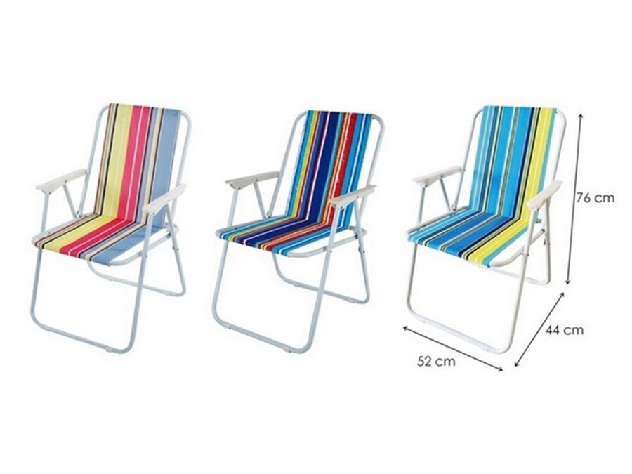 Sedia pieghevole da spiaggia campeggio camping leggera resistente in metallo