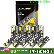 Durable T10 194 White LED SMD Side Marker License Plate Parking Bulb 1~10Set
