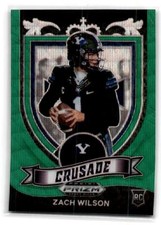 2021 Prizm Draft Picks #168 Zach Wilson Green Wave BYU Cougars