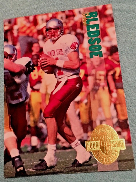 1993 Classic 4 Sport 91 Drew Bledsoe Rookie Shiny Card EBay