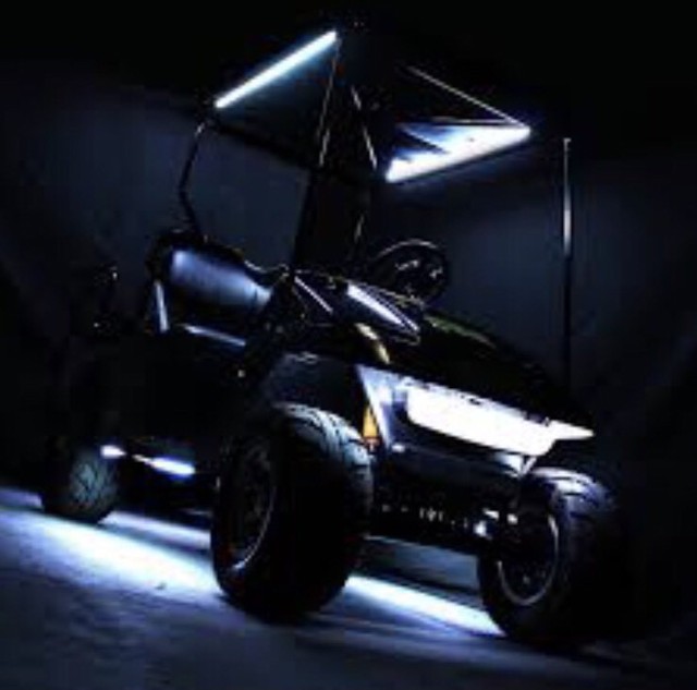 4pc LED WHITE GOLF CART KART NEON UNDERBODY UNDERGLOW LIGHT 12V
