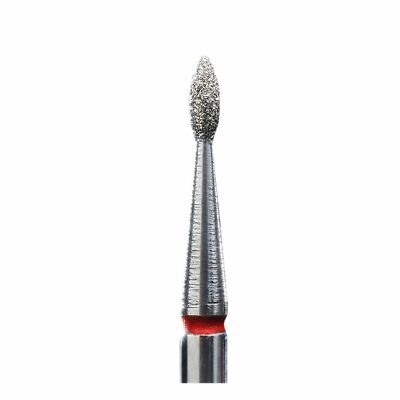 STALEKS PRO Flame drop, Diamond e-file nail drill bit 1.6mm   soft grit, Russian