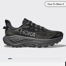Zapatillas deportivas HOKA Challenger 8 UK 8 negras/grises con cordones bajas