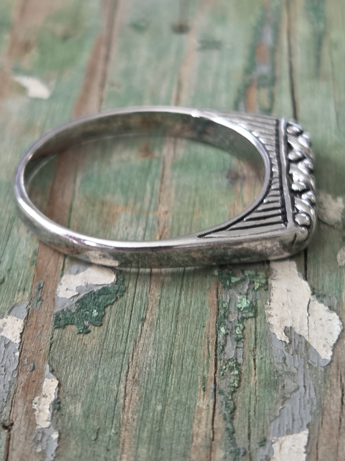 Vintage 925 Solid Sterling Silver Stack Diagonal … - image 7