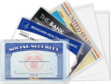 Durable 12 Mil Clear PVC Card Sleeves 6 Pack for Medicare Business Cards