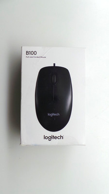 NEW Logitech B100 Corded Mouse   Wired USB Mouse for Computers and laptops