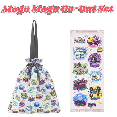 Pokemon Center Mogu Mogu Watching Drawstring Tote Bag Face Towel Set New 2026 JP