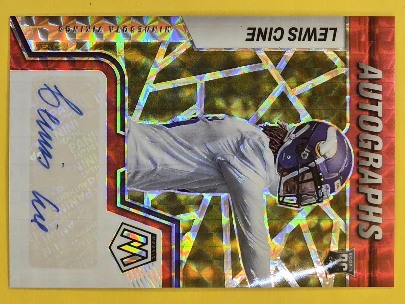 Lewis Cine Panini Mosaic Rookie Autograph Mosaic #RAMLC Base