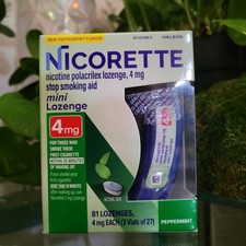 Nicorette Quit stop smoking aid Mint Lozenge Nicotine Polacrilex Lozenges 4mg 81