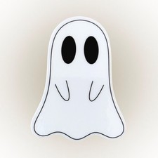 Ghost Vinyl Sticker   Cute Minimalist Ghost Halloween Sticker