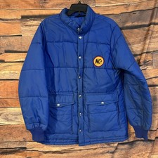 Vintage Weathercaster NC Puffer Jacket Blue Size Medium