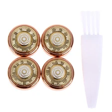 4x Hair Remover Replacement Heads + 1Pcs Brush For Flawless Facial Hair Remover