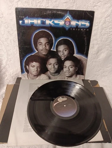 The Jacksons - Triumph 1980 LP Vinyl Record w/ Lyrics EX-/VG Michael Jackson