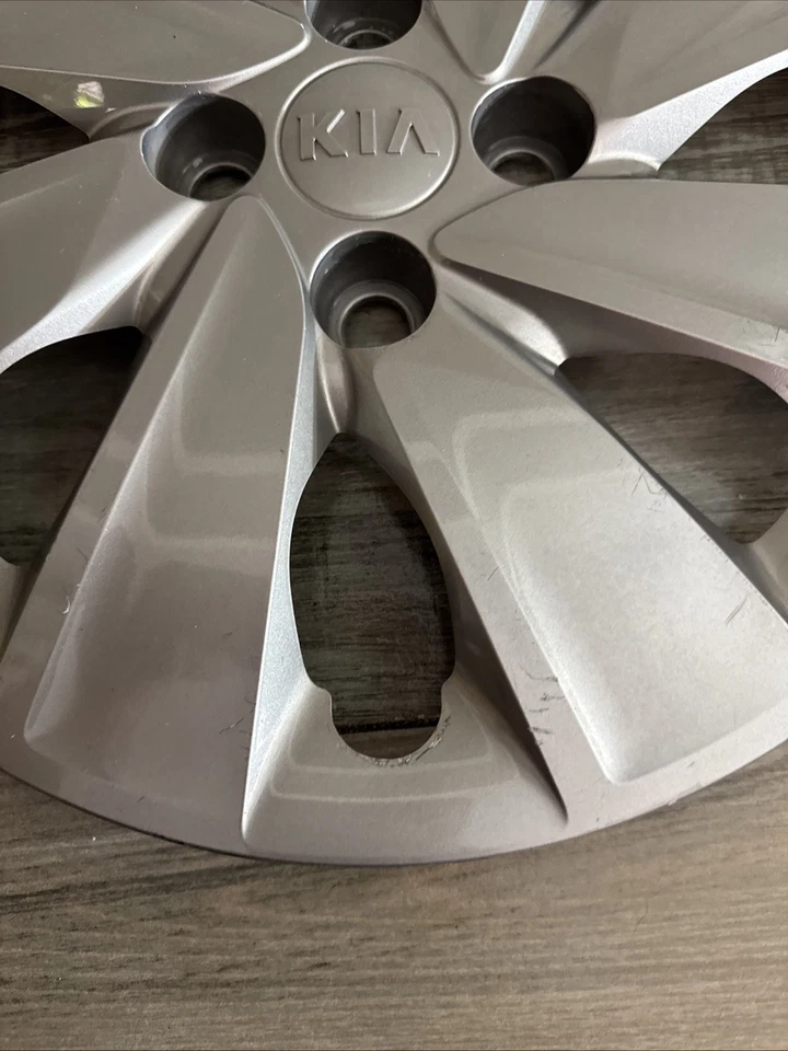 🇺🇸 (1) Cubierta de rueda gris tapacubos atornillable Kia Rio 2018 2019 2020 OEM 15" Foto 4 de 4