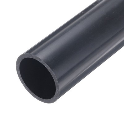 PVC Rigid Tube Round Pipe Tubing 40.6mm ID 48mm OD 9'' Length Dark Grey