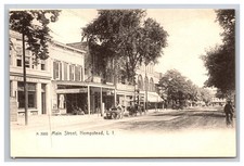Main Street & Market, Hempstead Long Island New York NY Postcard