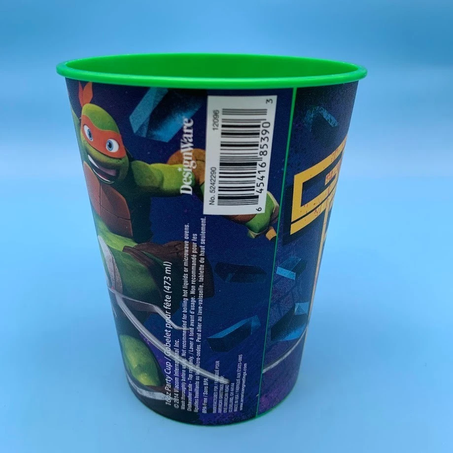 Tortugas Ninja Teenage Mutant 16 oz. Taza de fiesta de plástico reutilizable Foto 4 de 4