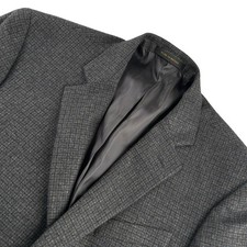 Jos. A. Bank Reserve Men s Wool Blend Tight Plaid Blazer Jacket Gray 40R