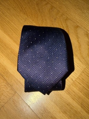 Edel Krawatte von Patrick Hellmann Luigi Borrelli Seide Luxus Handmade Blau lila