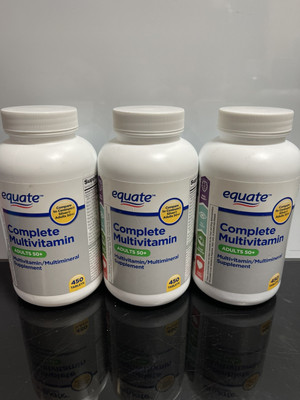 3x EQUATE Complete Multivitamin/Multimineral supplement 450ct EXP:01/26
