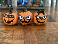 Halloween Cute Pumpkins with Face and Light Up Have a Spooky Day Ghost