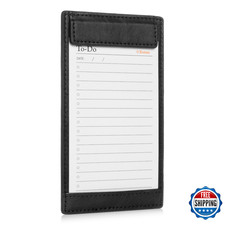 Notsu Minimalist 3x5 Inch Vegan Leather Index Note Card Holder Case w/ Pen Loop