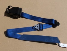 92 - 97 FORD OBS F250 F350 CREW CAB LEFT REAR UPPER SEAT BELT BLUE OEM