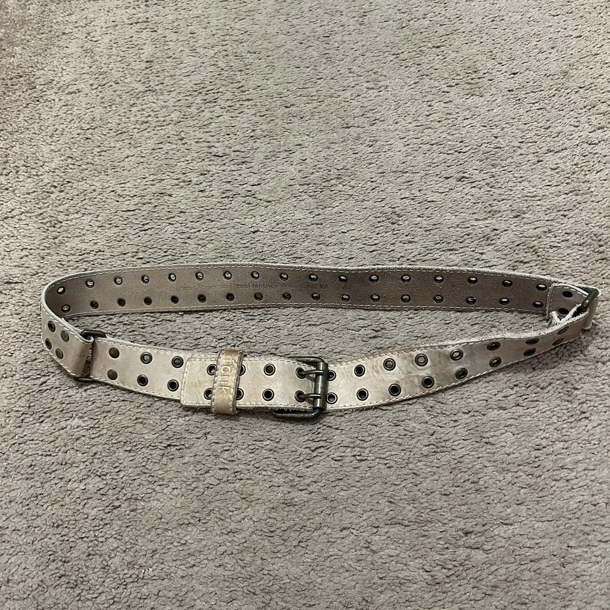 French Connection Red Leather Chinese Knot Belt | Elastic Waist Statement Belt Luxury Designer RLL Belt Ladies Letter Glossy Buckle Classic  main image 4