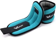 Vivitory Ankle Weights for Women & Men, Leg 1 lb each (2 lbs pair), Sky Blue 