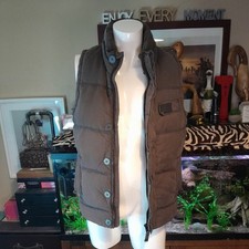 Superdry Academy Gilet Medium Women's Grey Bodywarmer Coat Winter Padded
