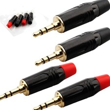 4Pcs 3,5-mm Stereo Klinkenstecker TRS Adapter für DIY Audio Video Reparatur -...