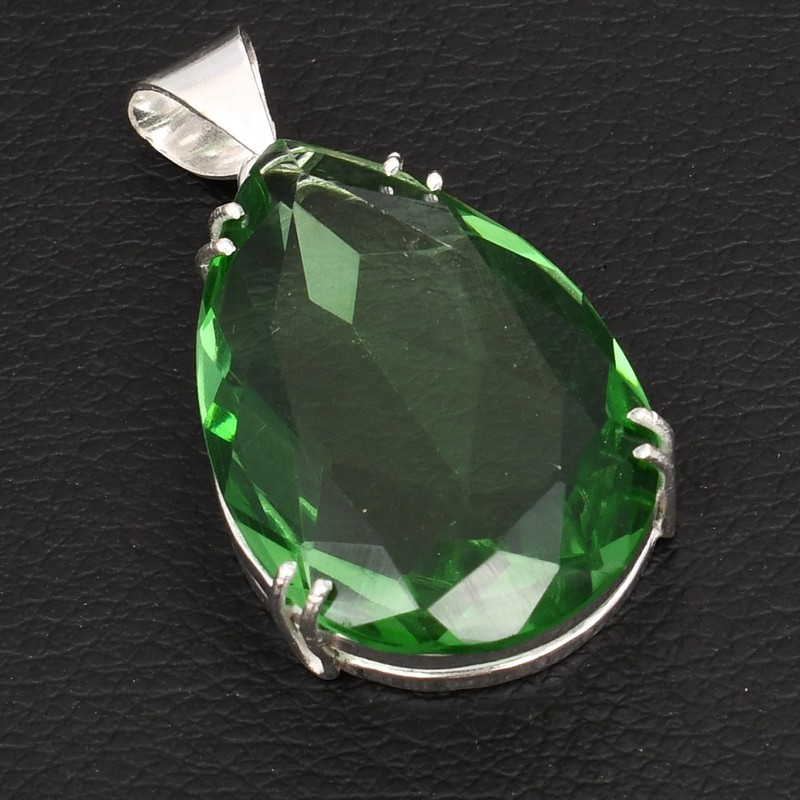 Peridot Gemstone Ethnic Handmade Pendant Jewelry For Unisex 1.84" AP-37716