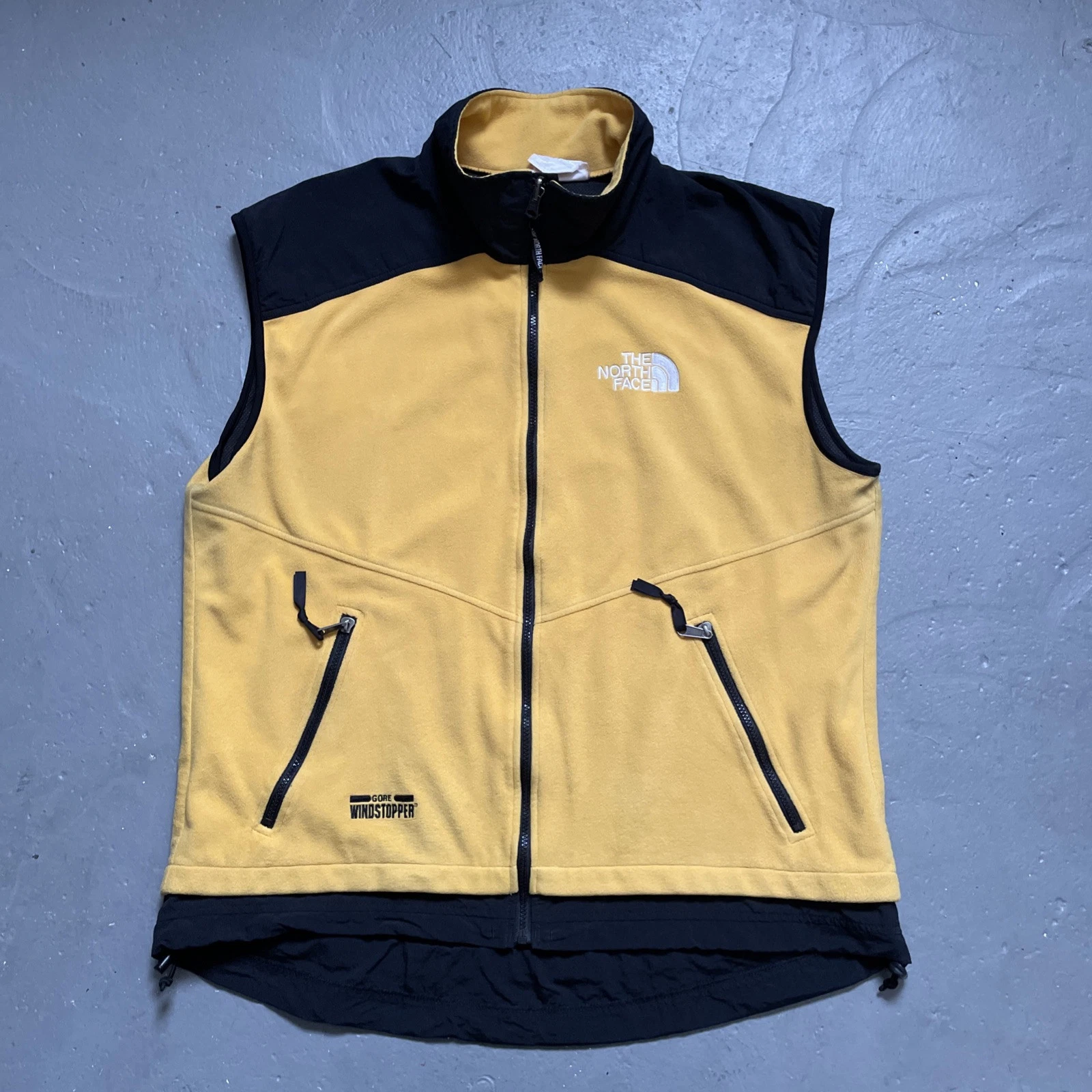 Vintage 1990s The North Face Gore WindStopper Vest Liner Outdoor Ski Yellow XL