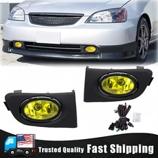 For 2001-2003 Honda Civic Front Yellow Lens Fog Lights Wswitchharnessbulb For 2001-2003 Honda Civic Front Yellow Lens Fog Lights Wswitchharnessbulb