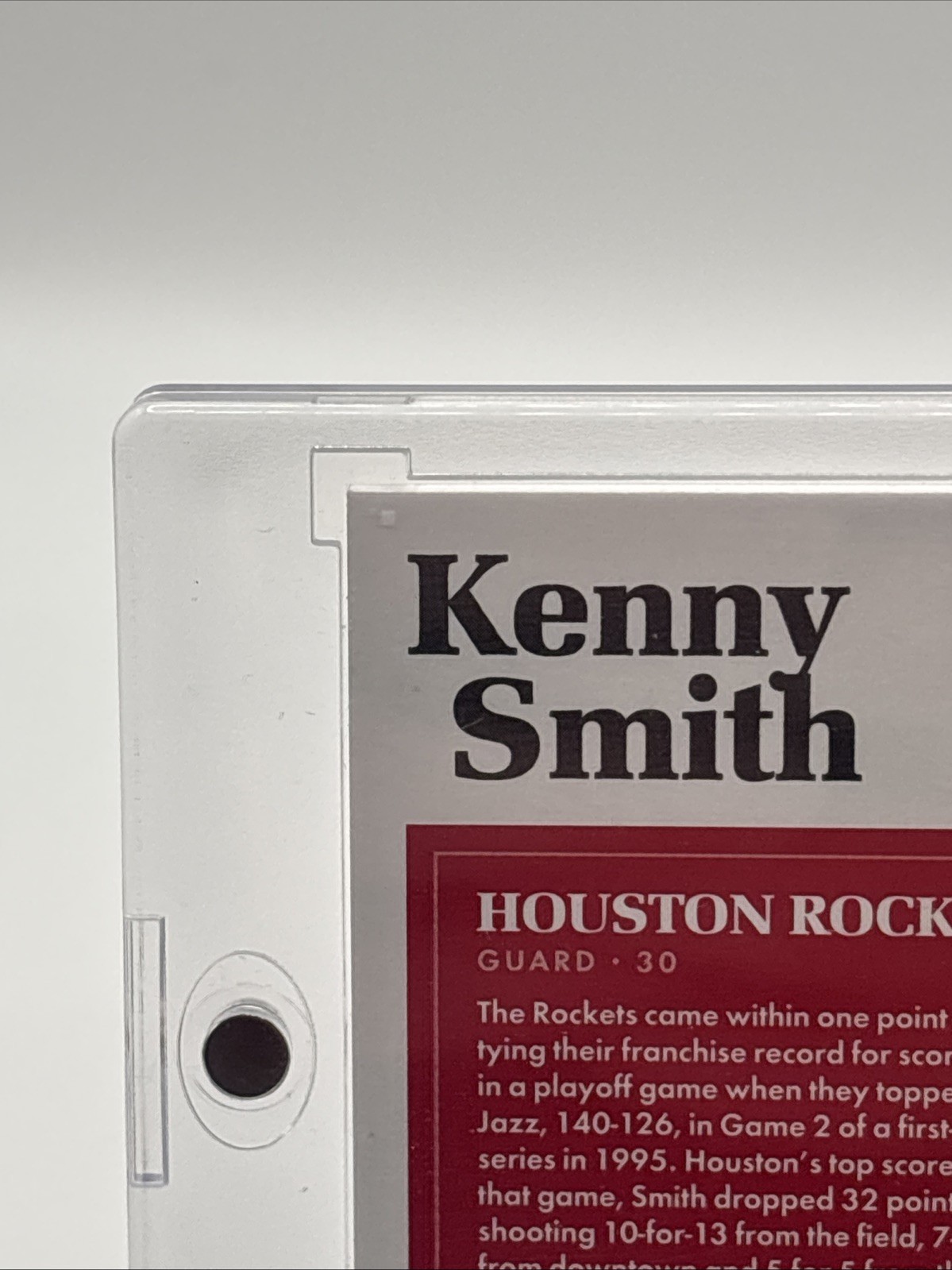 2017-18 Encased Kenny Smith Game Used Jersey Relic Auto 8/49 Rockets basketball view 9