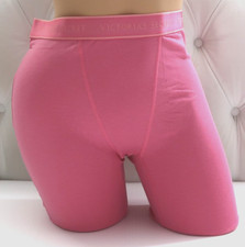 Victoria's Secret Logo Cotton/Modal Boxer Brief Panty Rose Garden Pink M L XL XX