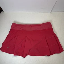 Lululemon Pace Rival Mid-Rise Skirt Skort, Long, Size 10 Hot Pink  Athletic