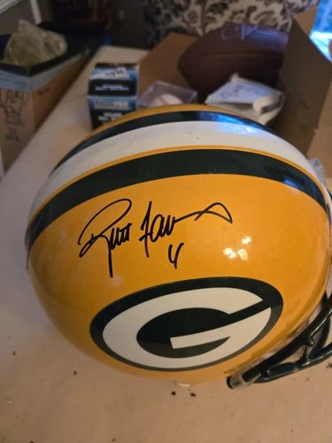 Brett Favre Autograph Full-size Authentic Proline Helmet Favre Forever Hologram