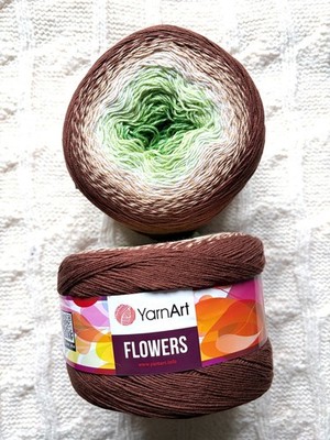 1 Torte x 250g YarnArt Blumen Garn Torte - Farbe 272: Baumwollmischung
