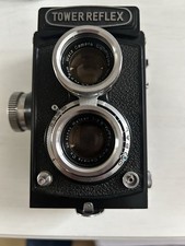 Vintage Tower Reflex Camera with Case and User Manual Made In Japan Film Camera