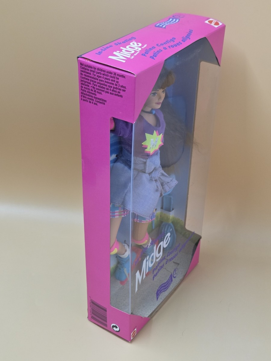 1995 Mattel Barbie In-Line Midge Skating Rollerskates Foreign